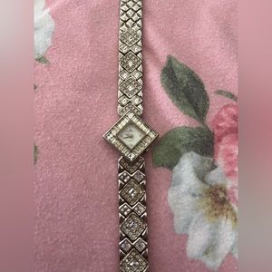 Vintage art deco jeweled Cenere quartz watch